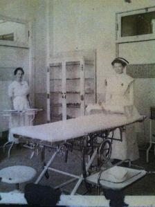 Mary Winifred Chambless, my great grandmother, in Paris, Texas learning about surgical nursing at Paris School for Nurses (Texas), around 1916