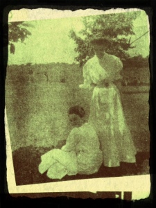 Winnie, on right, at Paris Nurse's School, about 1912